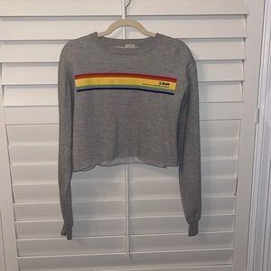Light grey John galt cropped sweatshirt!